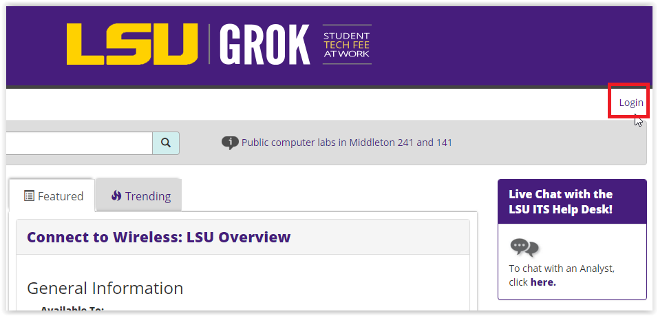 GROK login button at the top right corner of the page.