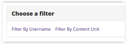 Filter options