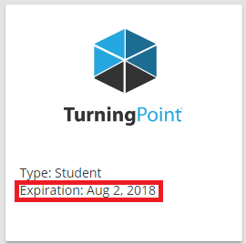 license and expiration date under turning point logo
