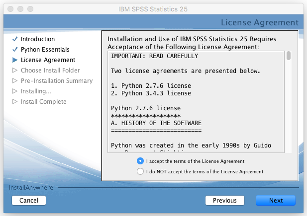 Python License Agreement | Installation Window