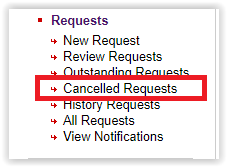 Special collections/requests tab in lsu libraries