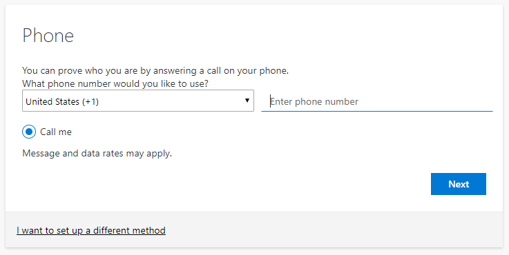 enter your phone number when prompted